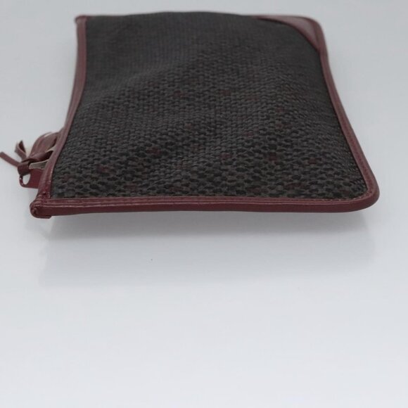 SAINT LAURENT Pouch PVC Leather Gray Auth bs22836 - Picture 4 of 16